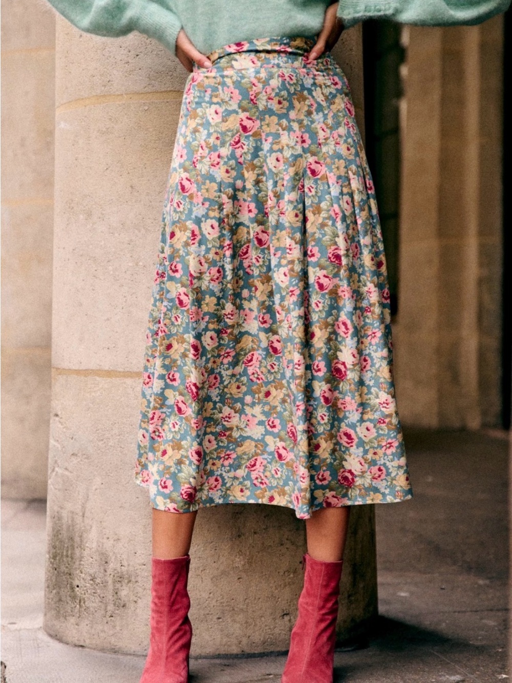 Sezane Jade Skirt Floral - Picture 2 of 12